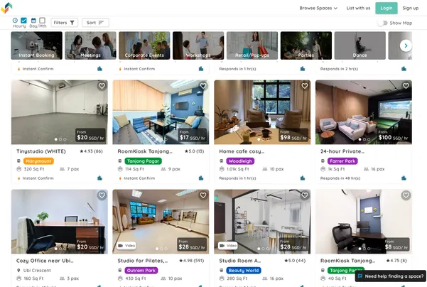 GetSpaces — flexible workspace rental marketplace, built by Iterative Coffee